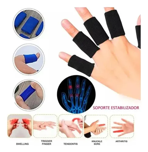 10 Protector De Dedos Deporte Soporte Elástico Vendas Varios — foto 4