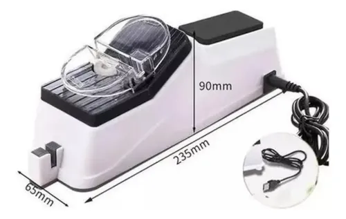 Afilador Cuchillo Y Tijeras Eléctrico Automático Multiuso Blanco — foto 3