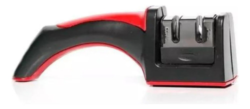 Afilador De Cuchillos Manual Mango Ergonómico         Rojo
