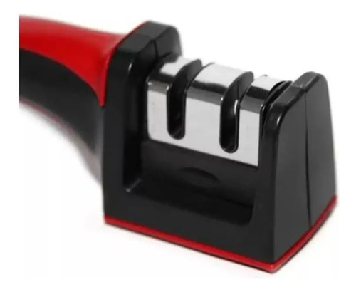 Afilador De Cuchillos Manual Mango Ergonómico         Rojo — foto 2