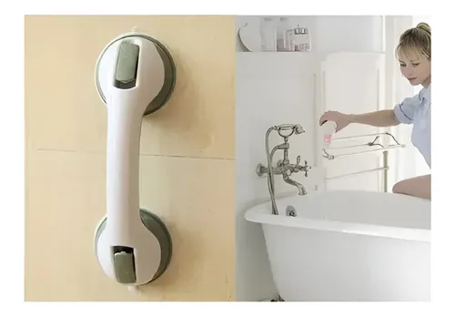 Agarradera Manilla Asa Soporte Seguridad Baño Ducha Mango Color Blanco — foto 5