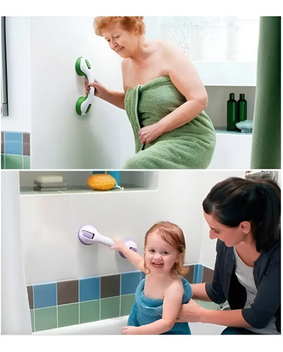 Agarradera Manilla Asa Soporte Seguridad Baño Ducha Mango Color Blanco — foto 7