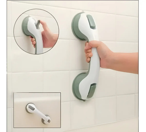 Agarradera Manilla Asa Soporte Seguridad Baño Ducha Mango Color Blanco — foto 9
