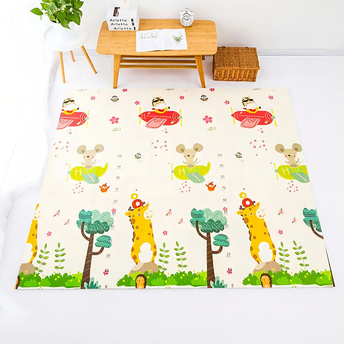 Alfombra Goma Eva Plegable Para Bebé / Play Mat Con Bolso Color Multicolor Animales-jirafa — foto 4