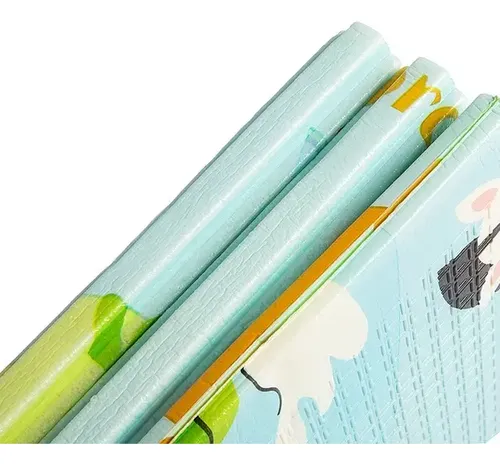 Alfombra Goma Eva Plegable Para Bebé / Play Mat Con Bolso Color Multicolor Animales-jirafa — foto 5