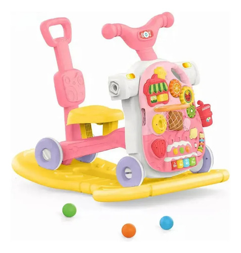 Andador Caminador Para Bebes 5 En 1 Multifuncional Rosa — foto 2