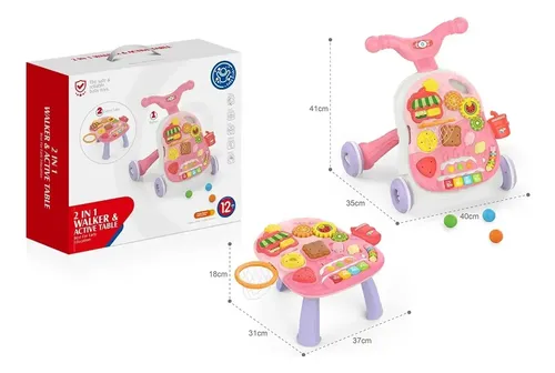 Andador Caminador Para Bebes 5 En 1 Multifuncional Rosa — foto 7