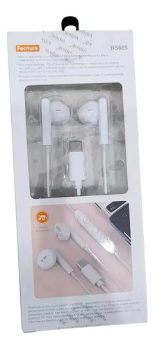 Audífonos Vidvie Tipo C Hs665 Manos Libres Blanco — foto 3