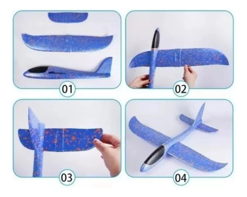 Avión Planeador De Plumavit Con Luces Led Juguete Varios — foto 4