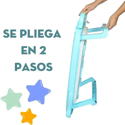 Bañera Plegable + Cojín Con Diseño De Ranita Con Termómetro Azul — foto 3