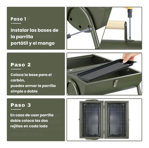 Barbacoa De Carbón Plegable Portátil Para Camping Parrilla Varios — foto 6