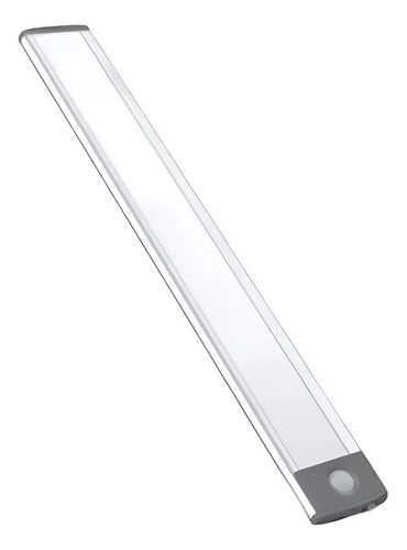 Barra Luz Led Recargable Sensor Movimiento Multiuso Gris