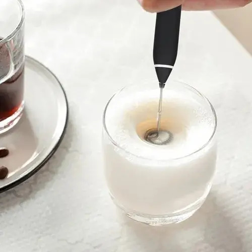Batidor De Mano Para Café Leche 2 Cabezales Recargable Usb Negro — foto 5