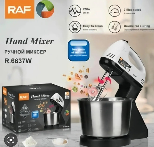 Batidora De Mano Raf R.6637 Negra 250w 7 Velocidades Negro Y Blanco Imagen — foto 10