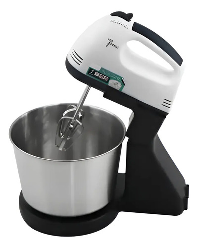 Batidora De Mano Y Pedestal De 250w 2 Lts Uso Domestico Negro Y Blanco Imagen