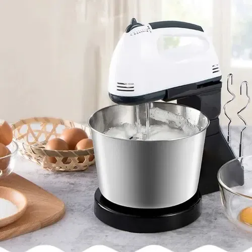 Batidora De Mano Y Pedestal De 250w 2 Lts Uso Domestico Negro Y Blanco Imagen — foto 2