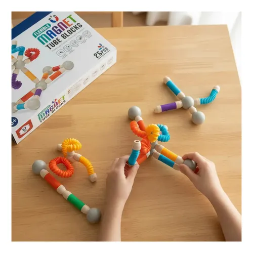 Bloques Magnéticos Flexibles De Tubo 25 Piezas 25 — foto 6