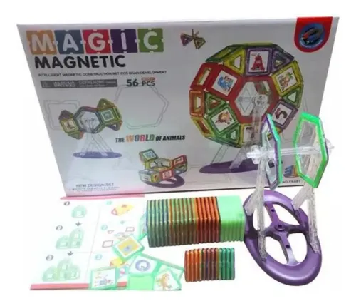 Bloques Magnéticos Rueda Mágica Armable 58pcs Aprendizaje 58 Rueda — foto 2