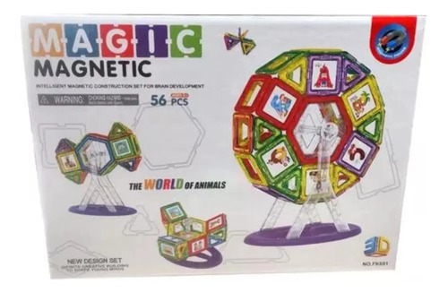 Bloques Magnéticos Rueda Mágica Armable 58pcs Aprendizaje 58 Rueda — foto 3