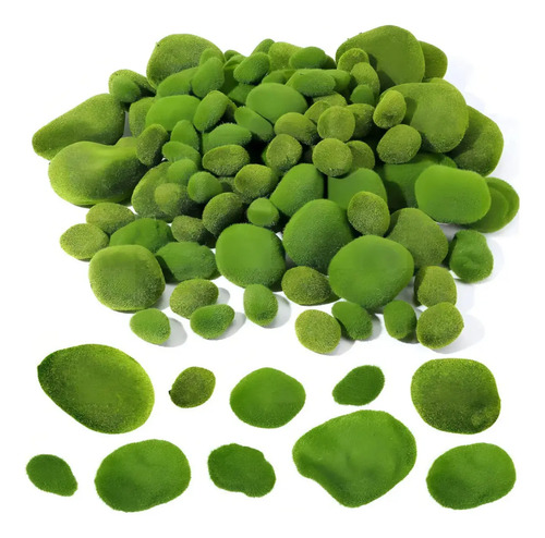 Bolitas De Musgo Artificial 10pcs Piedras Verdes De Musgo
