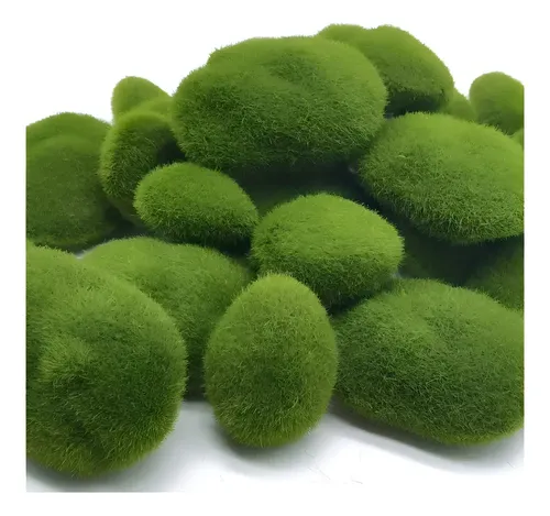 Bolitas De Musgo Artificial 10pcs Piedras Verdes De Musgo — foto 2