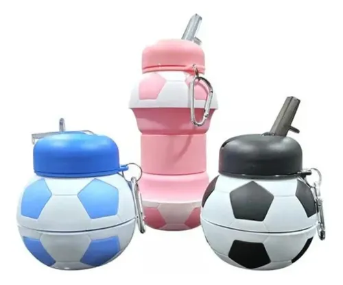 Botella Agua Plegable Pelota Silicona Portátil Viajes 550ml — foto 5