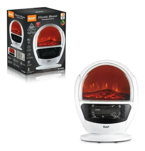 Calefactor Con Ventilador Eléctrico 1500w Raf Blanco