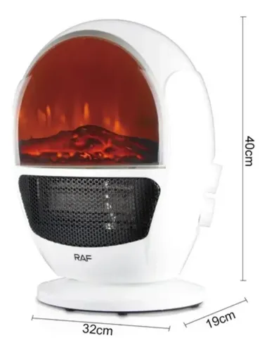 Calefactor Con Ventilador Eléctrico 1500w Raf Blanco — foto 3