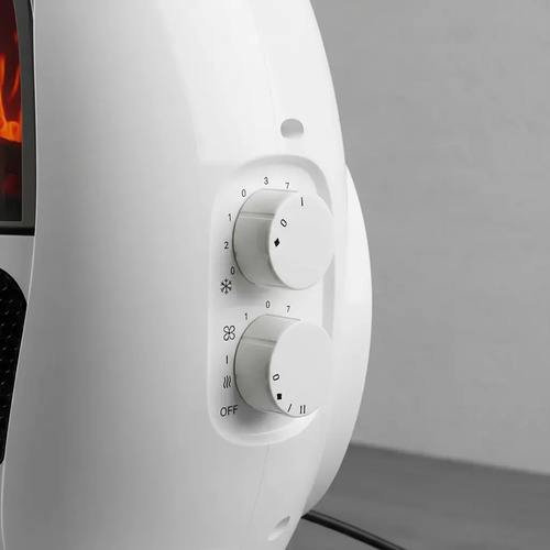 Calefactor Portátil Raf Tipo Chimenea Blanco 1500w Con Llama — foto 5