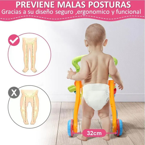 Caminador Andador Bebé Centro Actividades Didáctico Rosa — foto 4