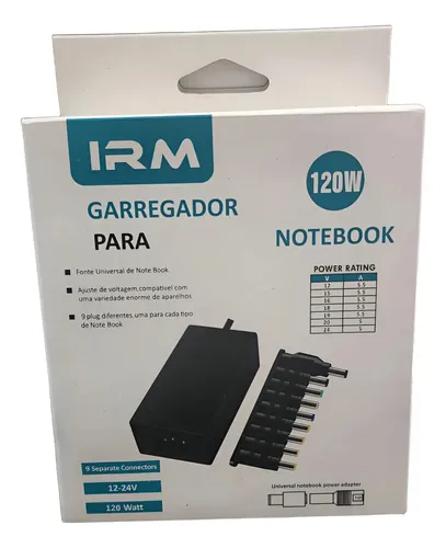 Cargador Universal Notebook 120w Negro