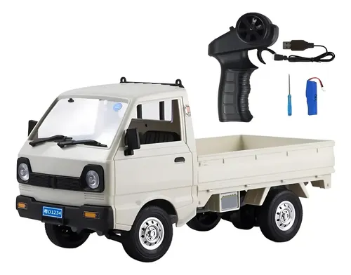 Carrito Furgon Control Remoto Camion Recargable Viral Blanco Furgon