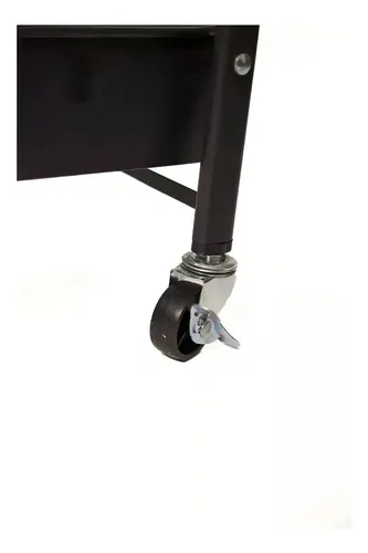 Carrito Plegable Organizador Estante Con Ruedas Negro — foto 4