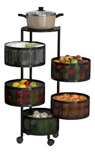 Carro Organizador Ruedas Estante De Verduras 5 Niveles Varios