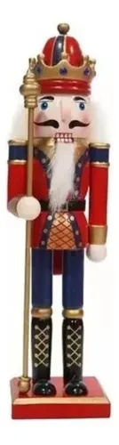 Cascanueces Para Navidad Decorativo De Madera 30cm Varios