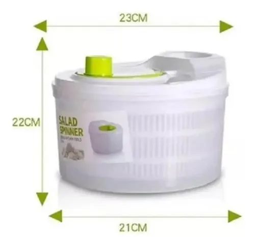 Centrifuga Secador De Lechuga Frutas Verduras Alimentos 3lts Blanco — foto 3