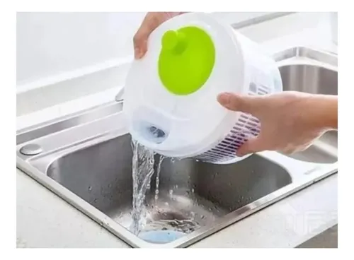 Centrifuga Secador De Lechuga Frutas Verduras Alimentos 3lts Blanco — foto 5