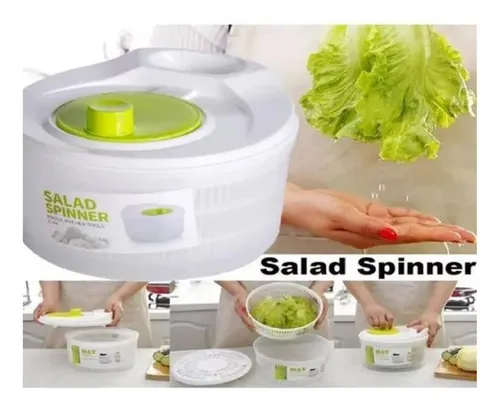 Centrifuga Secador De Lechuga Frutas Verduras Alimentos 3lts Blanco — foto 6