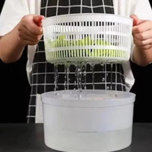Centrifuga Secador De Lechuga Frutas Verduras Alimentos 3lts Blanco — foto 7