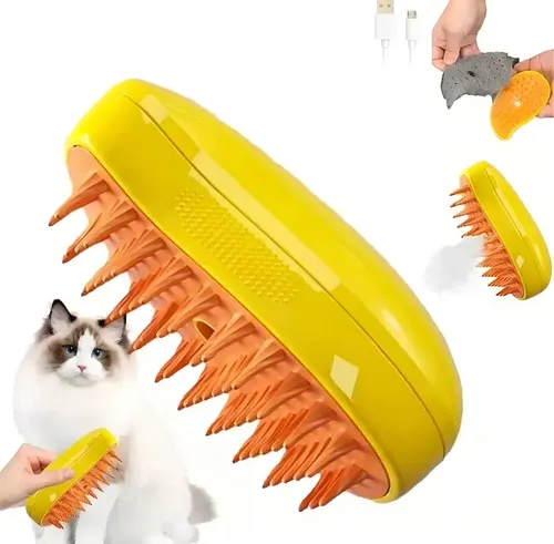 Cepillo Automático Para Gatos A Vapor 3 En 1 Color Verde — foto 10