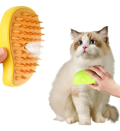 Cepillo Automático Para Gatos A Vapor 3 En 1 Color Verde — foto 11