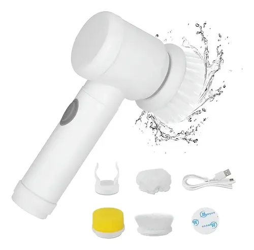 Cepillo Limpieza Eléctrico Multifuncional Cepillo Recargable Blanco