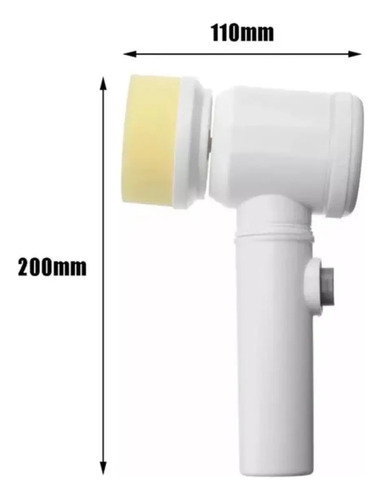 Cepillo Limpieza Eléctrico Multifuncional Cepillo Recargable Blanco — foto 3