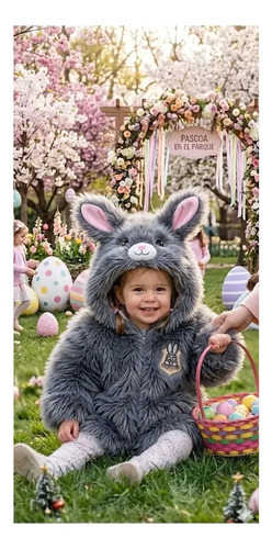 Chaqueta Abrigo Peludito De Animales Con Capucha Para Niños Conejo Standar