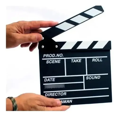 Claquetas De Cine Panel De Acción Claqueta Video Grabación Negro