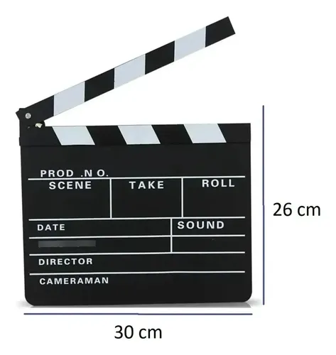 Claquetas De Cine Panel De Acción Claqueta Video Grabación Negro — foto 2