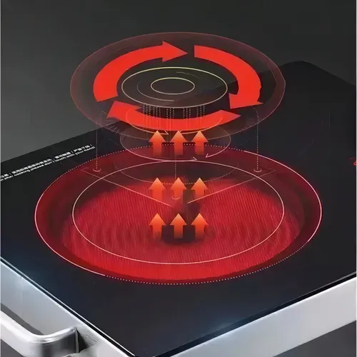 Cocina Eléctrica Infrarroja 1 Hornilla Raf 3500w Táctil Pantalla Digital Negro — foto 3
