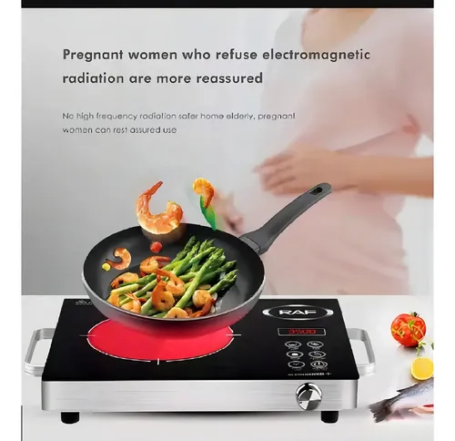 Cocina Eléctrica Infrarroja 1 Hornilla Raf 3500w Táctil Pantalla Digital Negro — foto 5