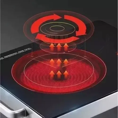 Cocina Encimera Portatil Eléctrica Raf Infrarroja Digital Negro — foto 3