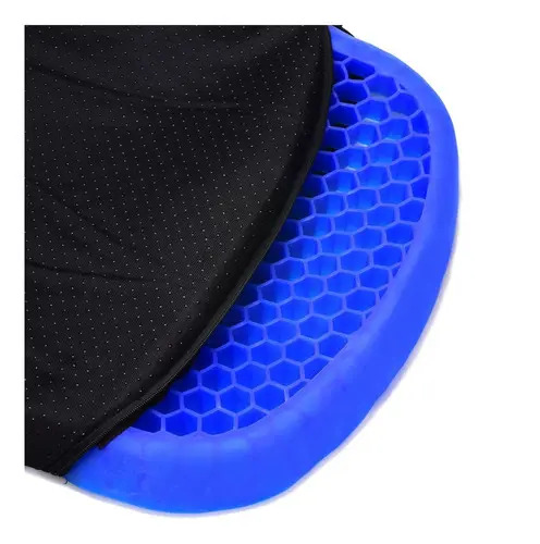 Cojín Silicona Asiento Gel Confortable Lavable Portátil  Azul — foto 2
